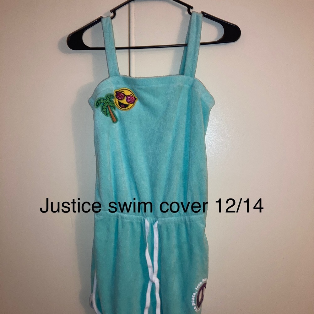 Mint green Justice swim cover up